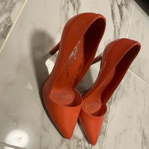 Alice and Olivia Dina patent pumps